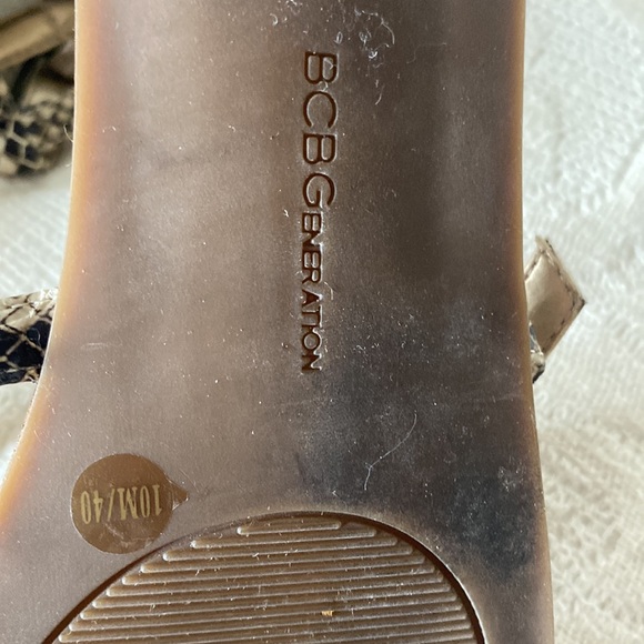 BCBGeneration High Gladiator Snakeskin Print Sandals - Picture 6 of 12